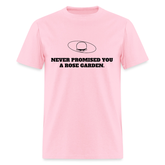 1970s "NEVER PROMISED YOU A ROSE GARDEN." Pop Progeny T-Shirt (Dark on Light) - pink