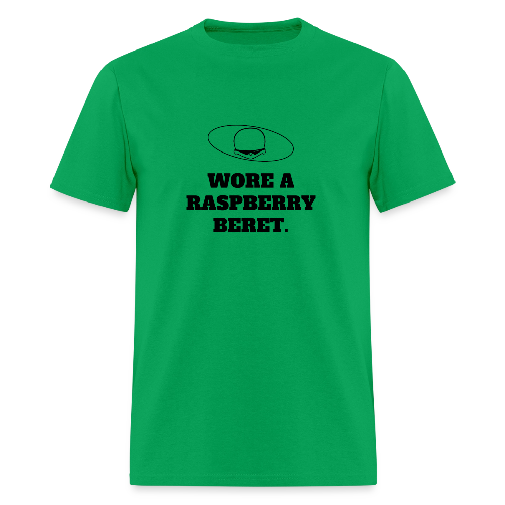 1980s "WORE A RASPBERRY BERET." Pop Progeny T-Shirt (Dark on Light) - bright green