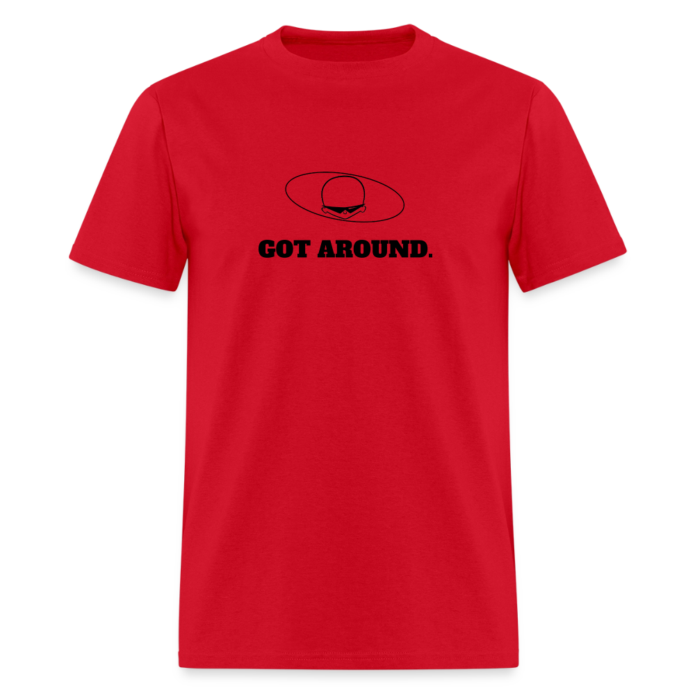 1960s "GOT AROUND." Pop Progeny T-Shirt (Dark on Light) - red