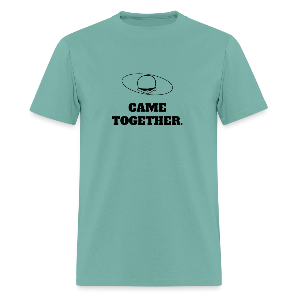 1960s "CAME TOGETHER." Pop Progeny Couples T-Shirt (Dark on Light) - aquatic
