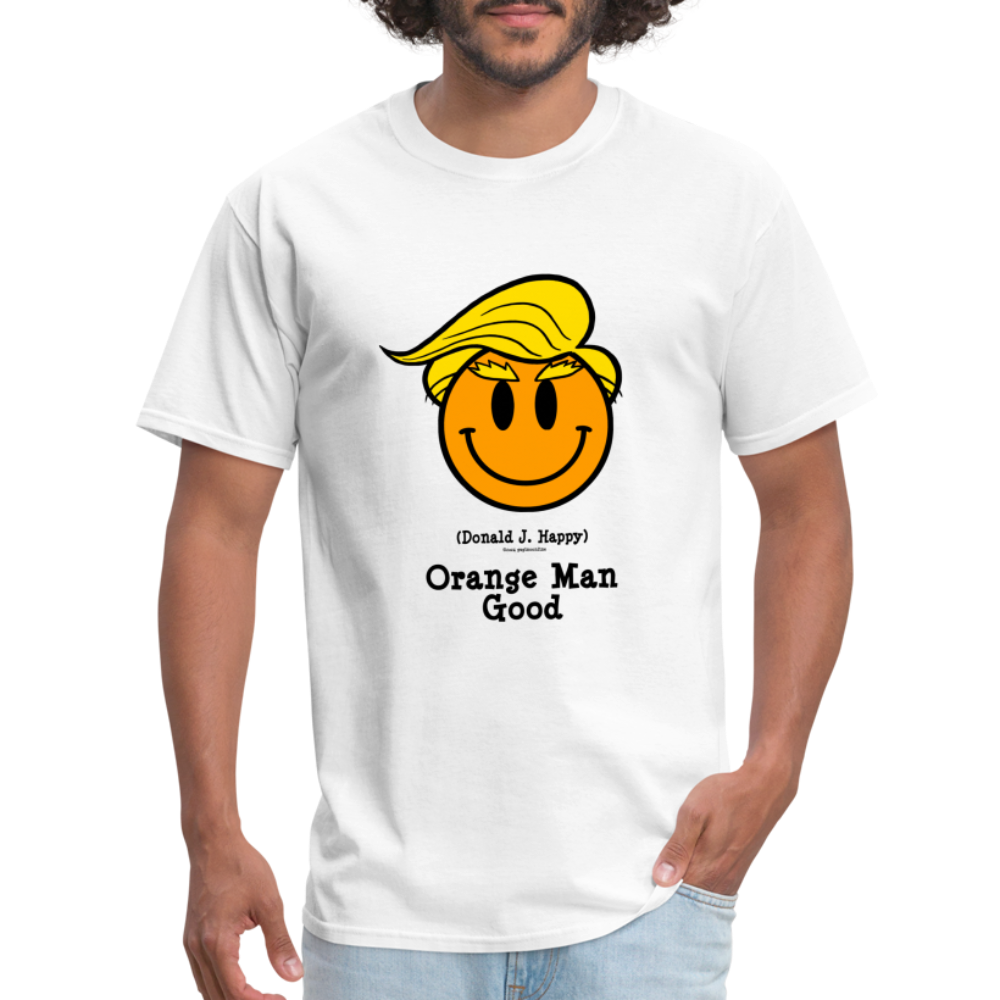 Donald J Happy "Orange Man Good" T-Shirt - white