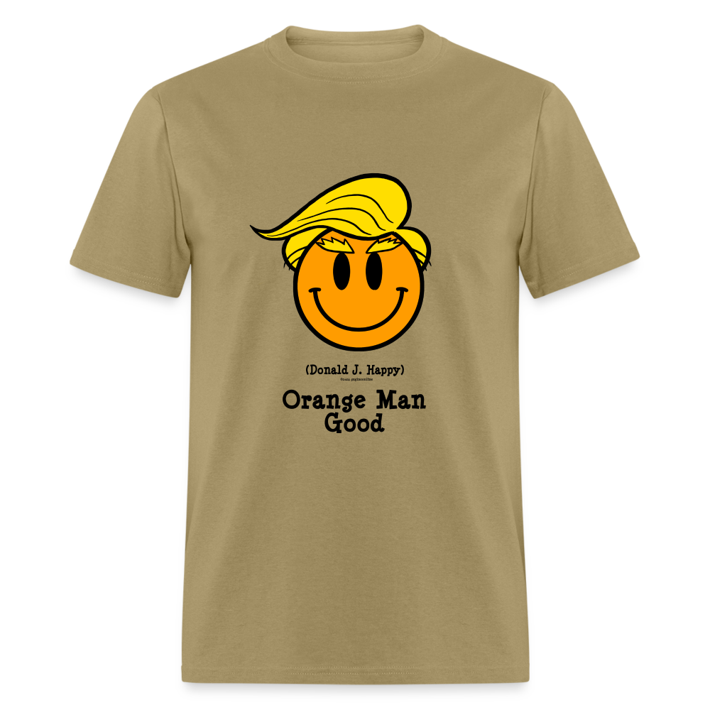 Donald J Happy "Orange Man Good" T-Shirt - khaki