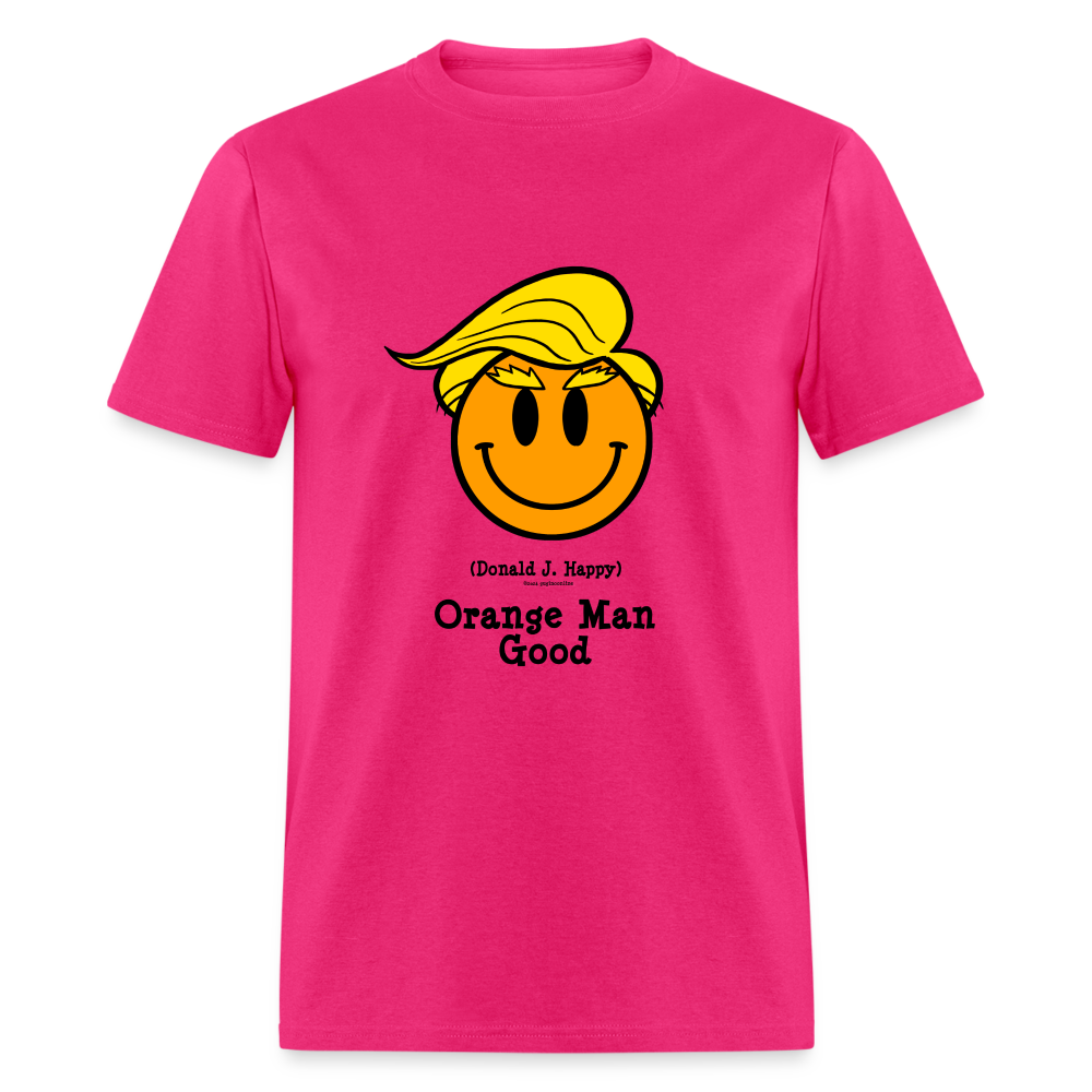 Donald J Happy "Orange Man Good" T-Shirt - fuchsia