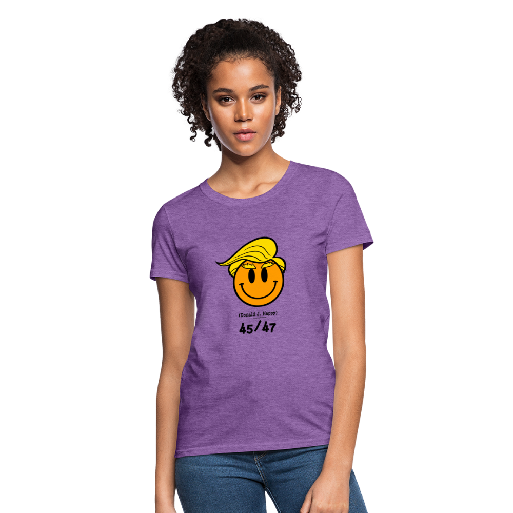 Donald J Happy "45/47" Women's T-Shirt - purple heather
