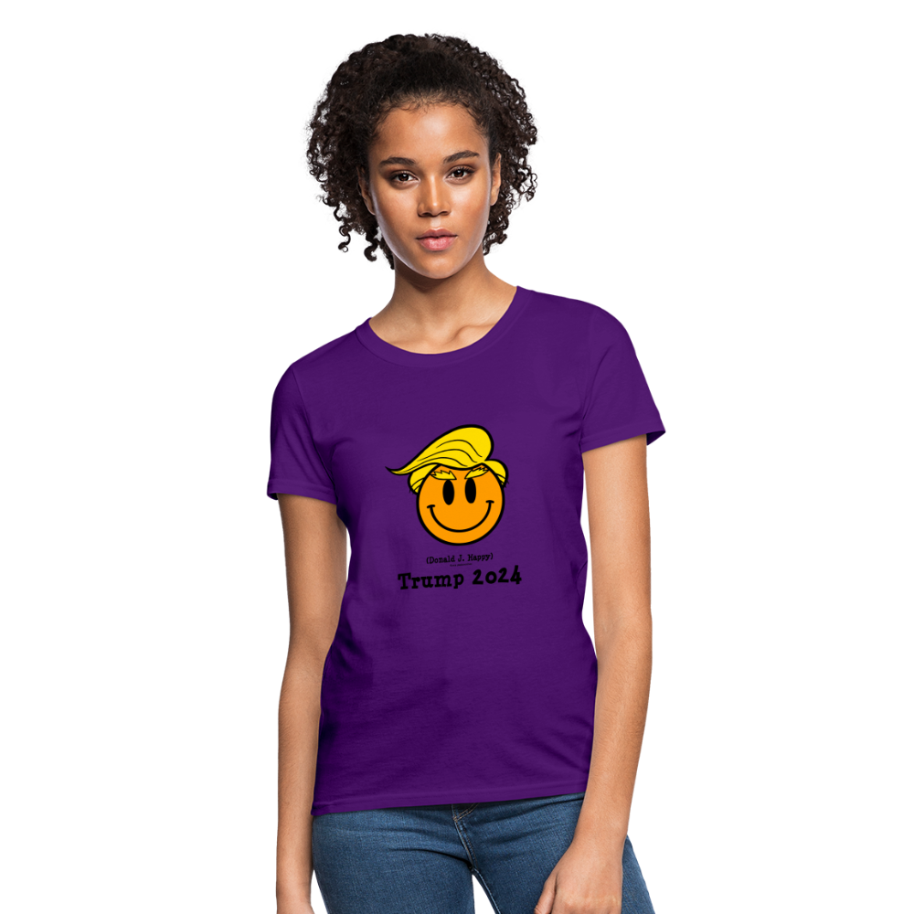 Donald J Happy "Trump 2024" Women's T-Shirt - purple