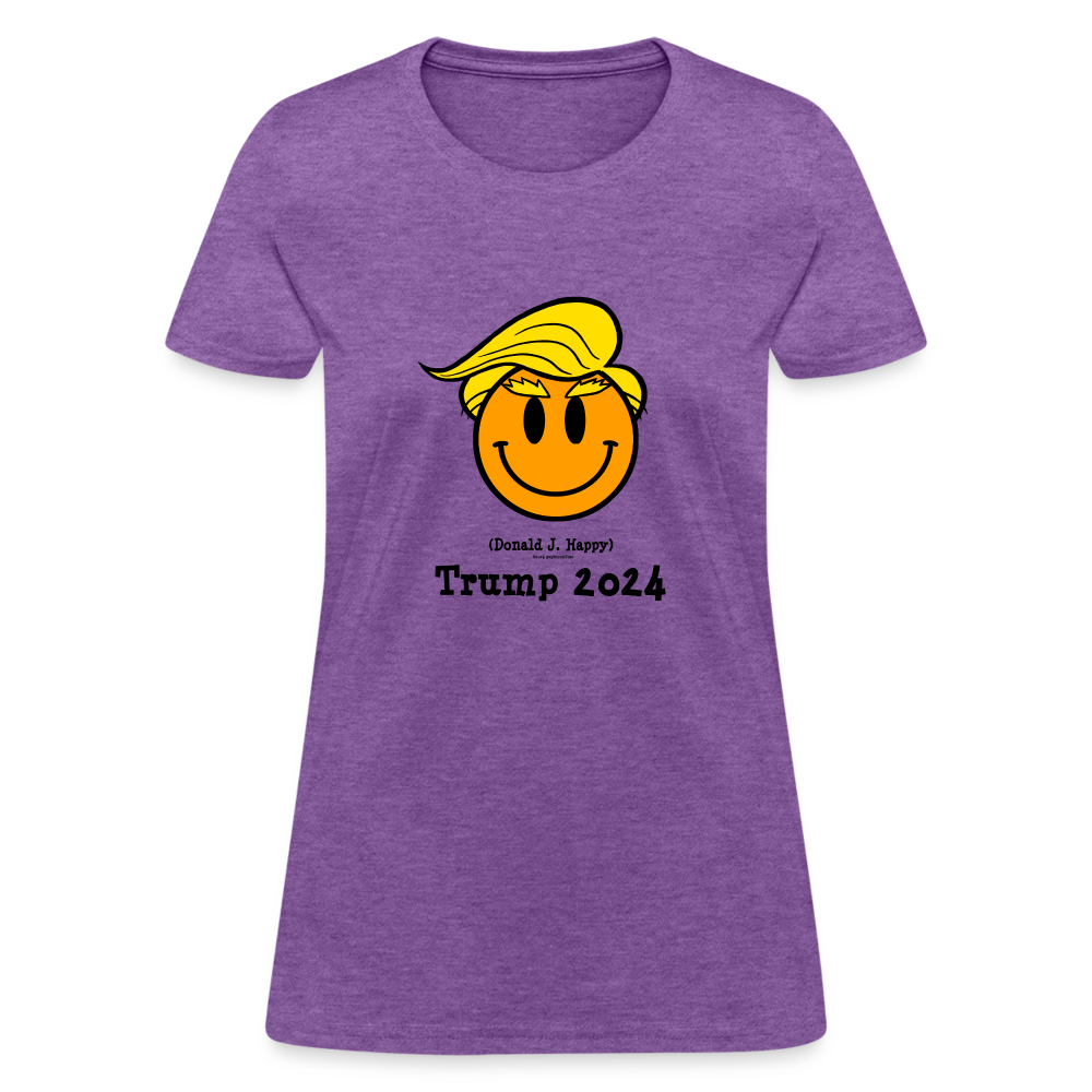 Donald J Happy "Trump 2024" Women's T-Shirt - purple heather