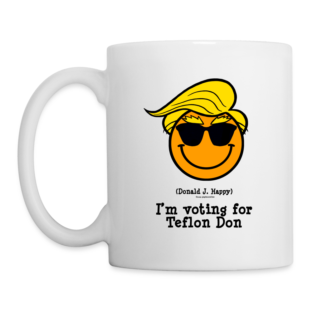 Donald J Happy "Teflon Don" Coffee Mug (Simple) - white